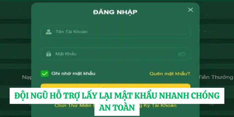 Đội ngũ hỗ trợ lấy lại mật khẩu nhanh chóng an toàn